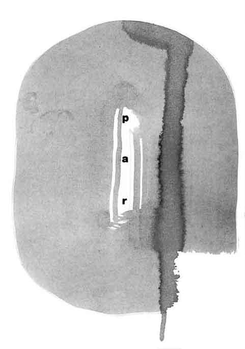 lavis encre de chine sur papier et titre (par)