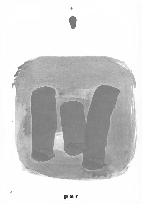 lavis encre de chine sur papier et titre (par)