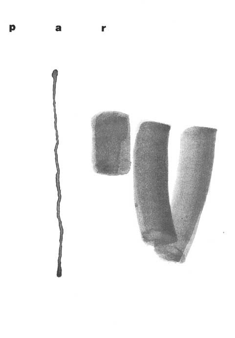 lavis encre de chine sur papier et titre (par)