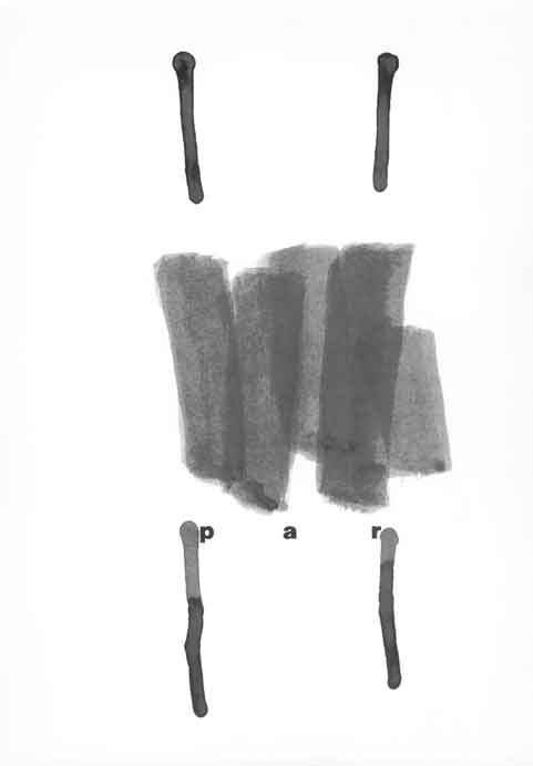 lavis encre de chine sur papier et titre (par)
