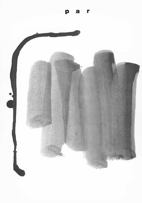 lavis encre de chine sur papier et titre (par)